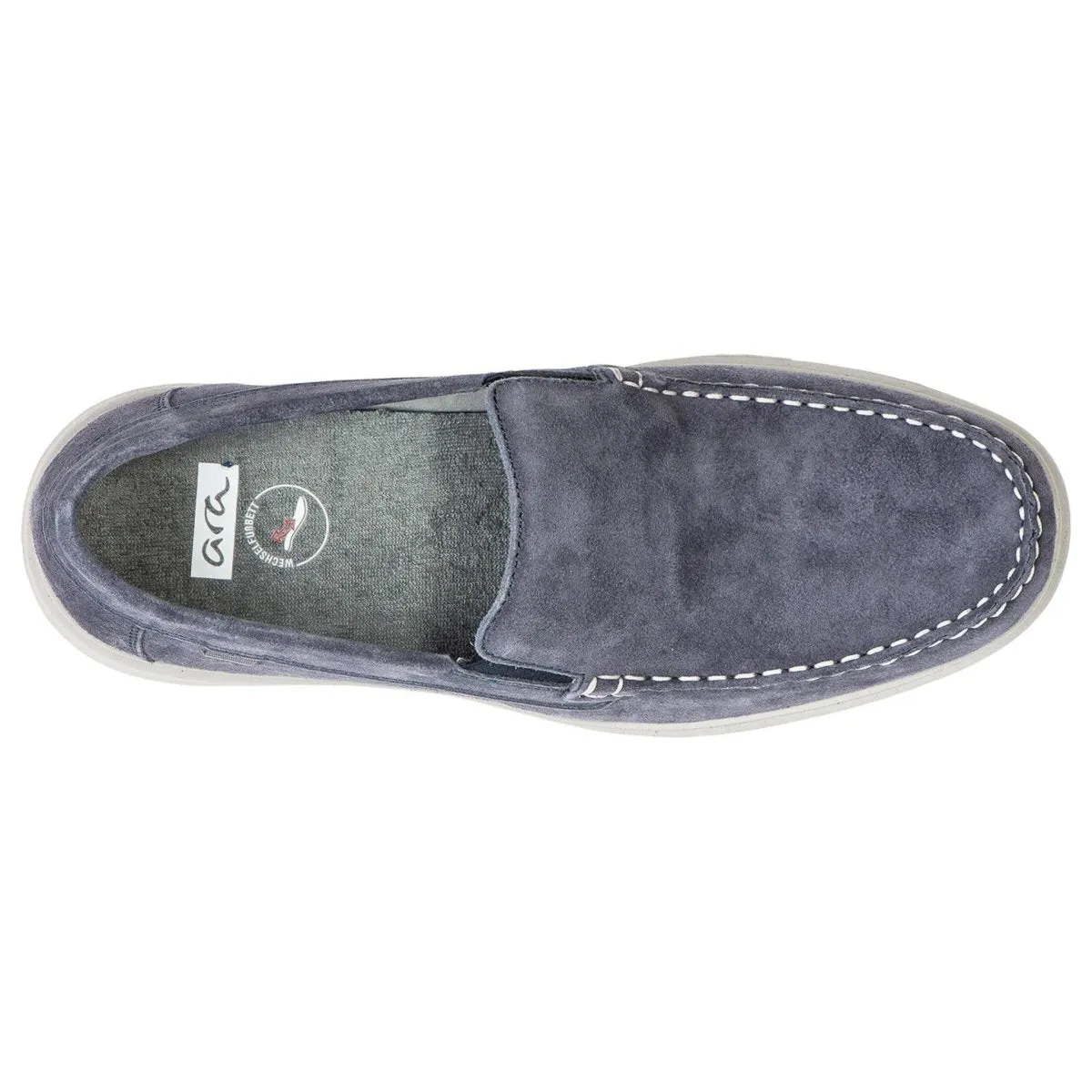 Ara Men's Lagrange Blue Suede Ocean Path Soft Cushioned Upper