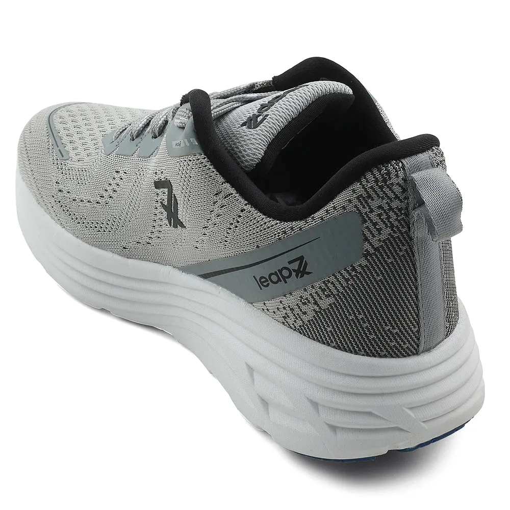 Leap7x Light Grey Sports Running Shoes For Men GHD-41 By Liberty Colossal durability LightweightMaterial
