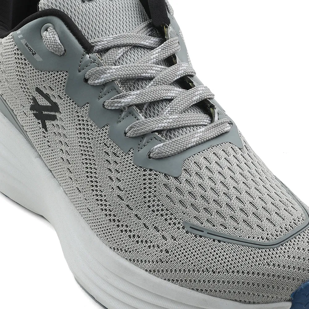 Leap7x Light Grey Sports Running Shoes For Men GHD-41 By Liberty Dynamic Balance compression foam