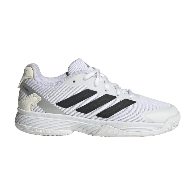 Fitness Edge Foot Motion Adidas Ubersonic Kids Tennis Shoes - FTWWHT/CBLACK/SILVMT