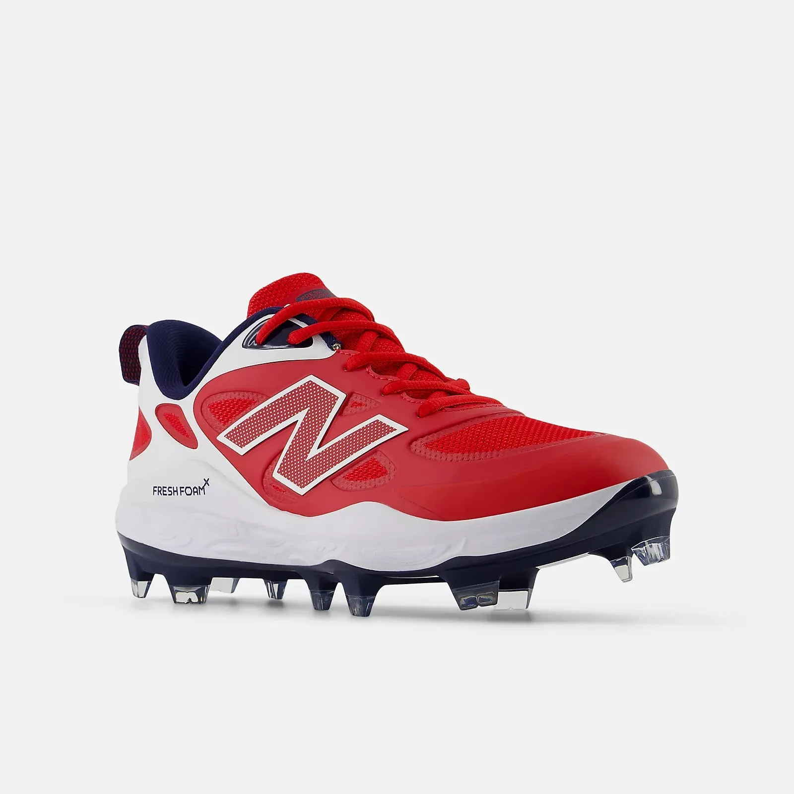 New Balance Women's Fresh Foam X Velo v4 Molded Softball Cleats - Red/White SPVELOU4 Casual Walk EverydayUse