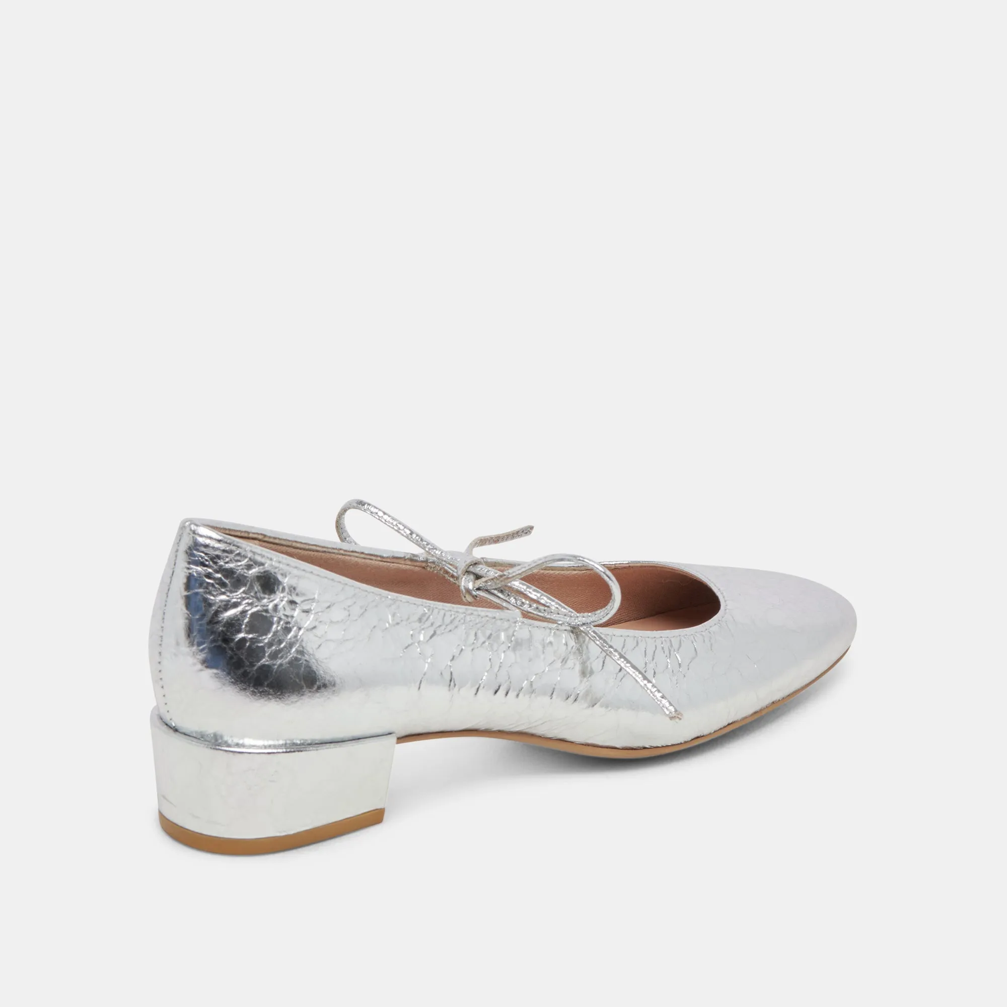 Party Heels Synthetic ARDIEN HEELS SILVER CRINKLE PATENT