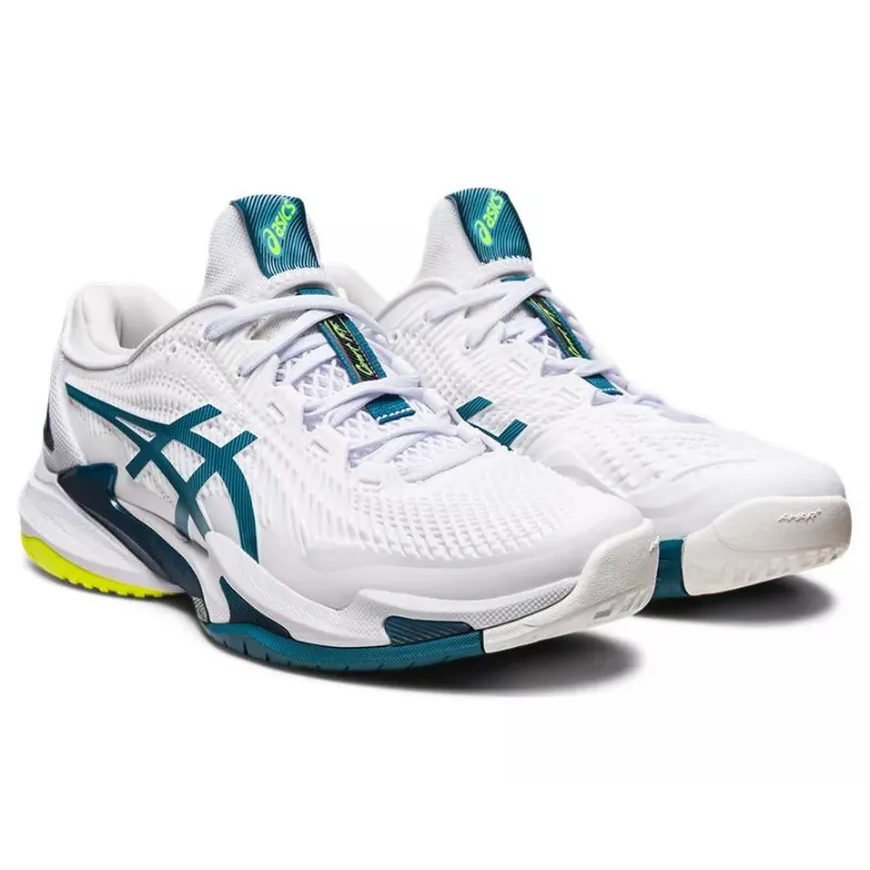 Asics Court FF 3 Mens Tennis Shoes - White / Gris Blue Low Top Classic Design