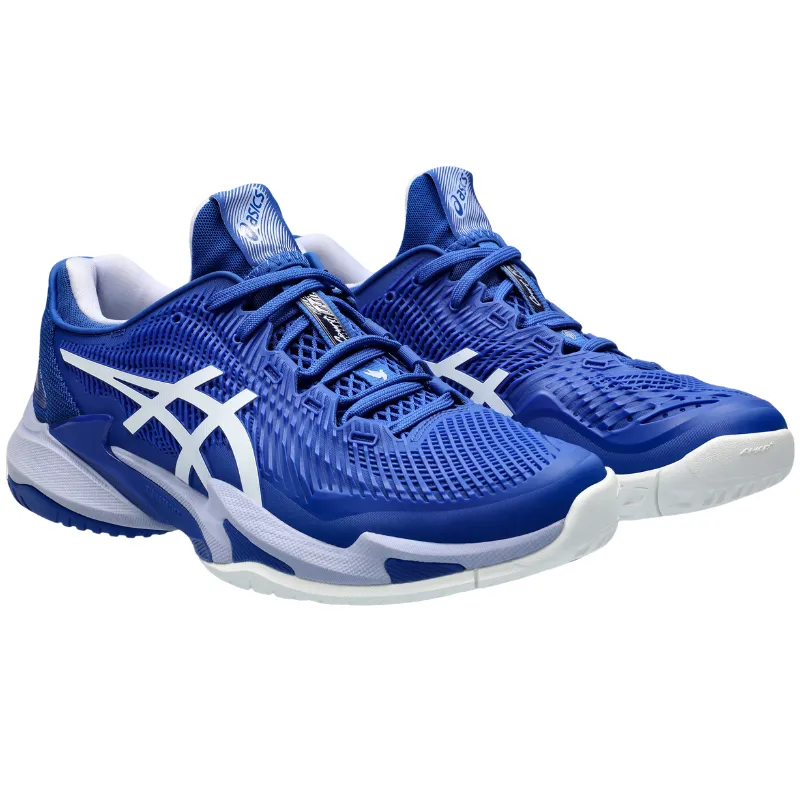 Quick lace City Runners Asics Court FF 3 Novak Mens Tennis Shoes - Blue/Fresh Air