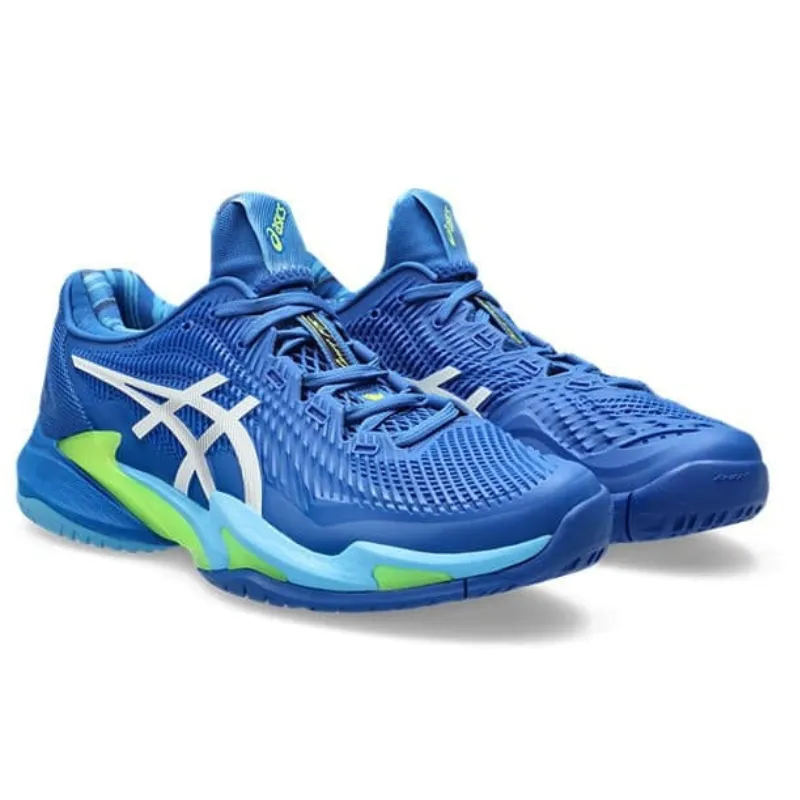 Recreational Use Asics Court FF 3 Novak Mens Tennis Shoes  - Tuna Blue/White
