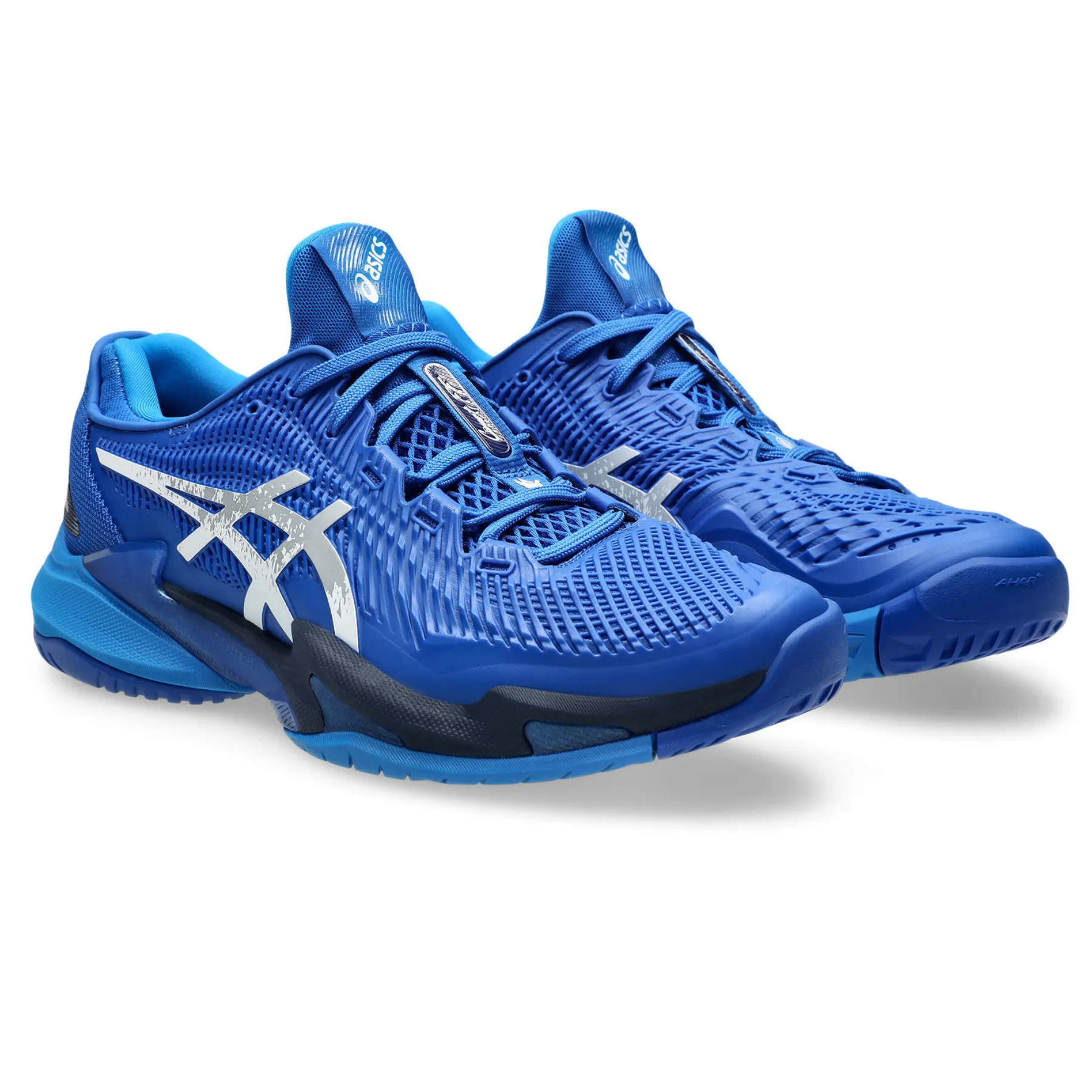 Soft Padding Asics Court FF 3 Novak Tennis Shoes - Tuna Blue/Pure Silver