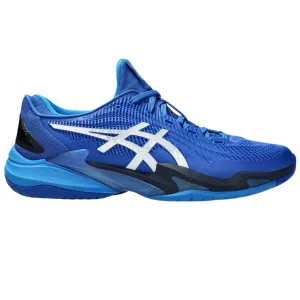 Quick lace Active Lifestyle Asics Court FF 3 Novak Tennis Shoes - Tuna Blue/Pure Silver
