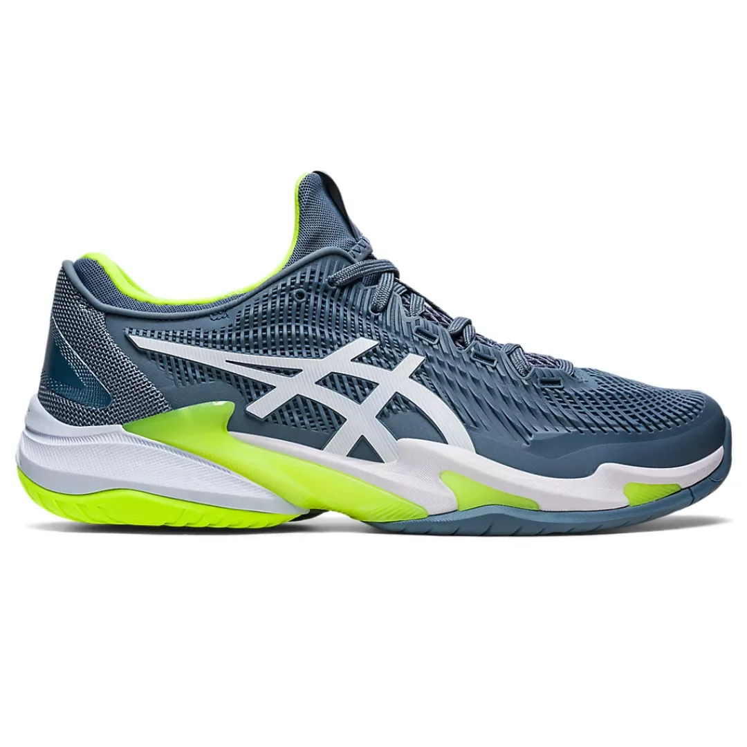 Asics Court FF 3 Tennis Shoes - Steel Blue/White Comfort Cushion Fitness Motion