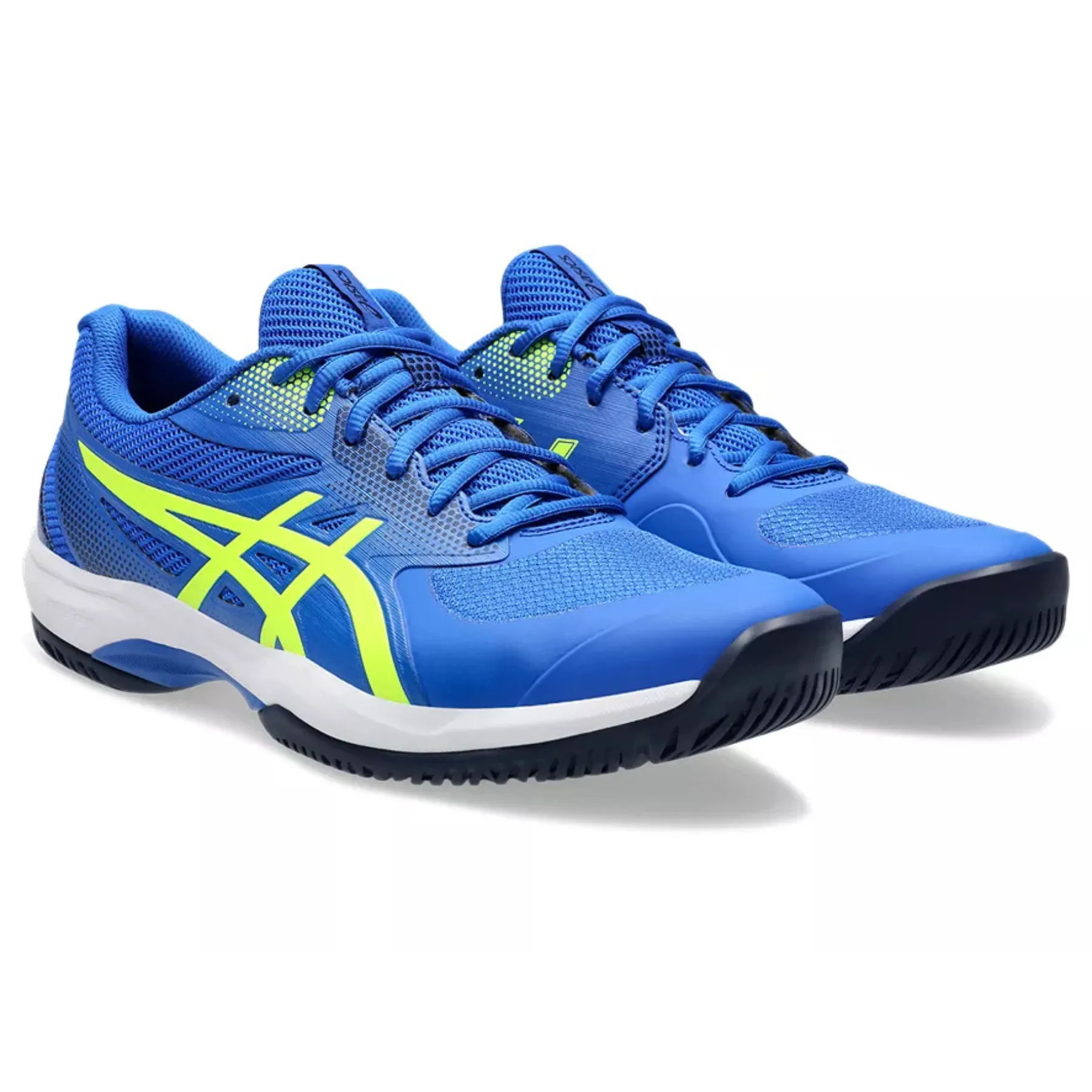 Asics Game FF Pickleball Shoes - Illusion Blue / Safety Yellow Anti Slip Mesh Upper