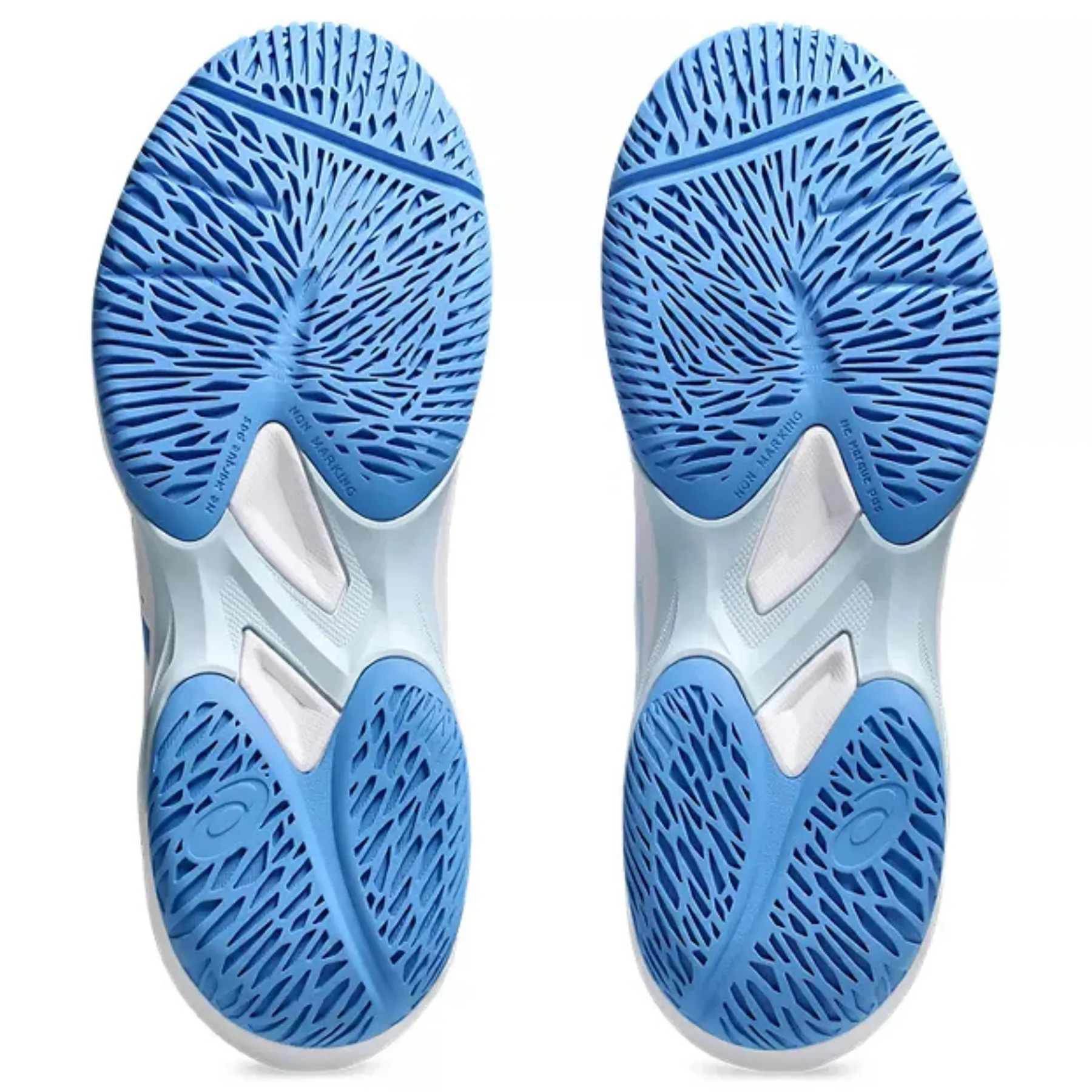 Comfort Fit Travel Style Asics Game FF Womens Shoes - White/Blue Coast