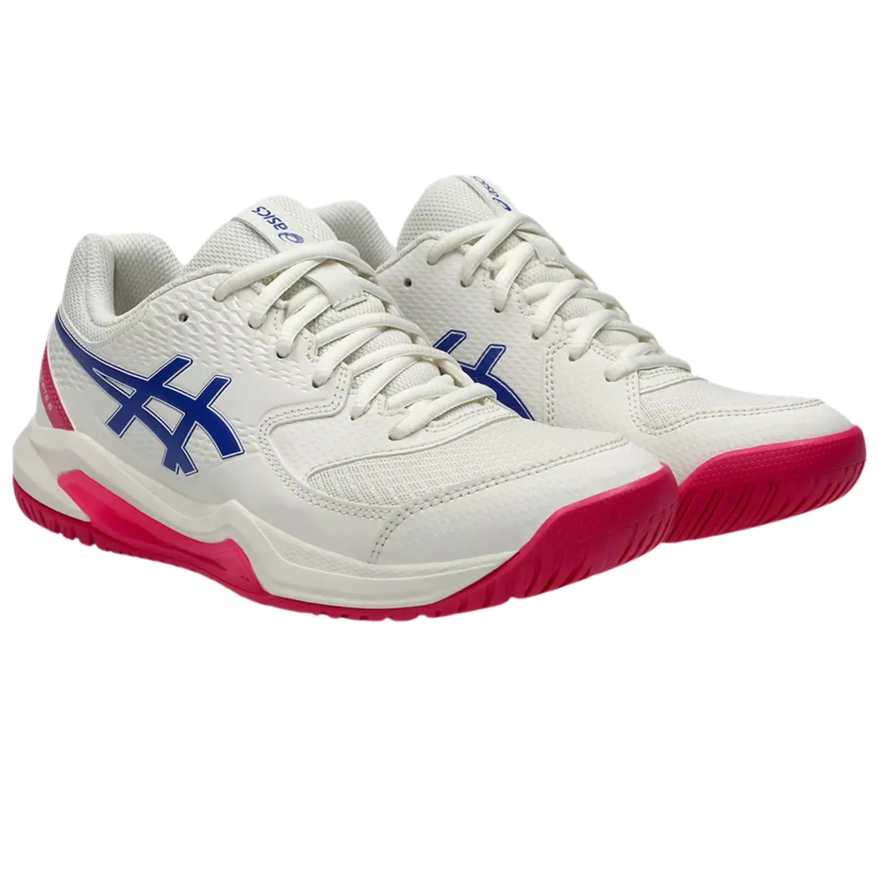Asics Gel-Dedicate 8 Hard Court Womens Tennis Shoes ?C Cream/Dark Cobalt Wide fit Quick lace