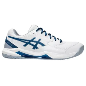 Asics Gel Dedicate 8 Mens Tennis Shoes - White/Mako Blue Training Gear Comfortable Foot