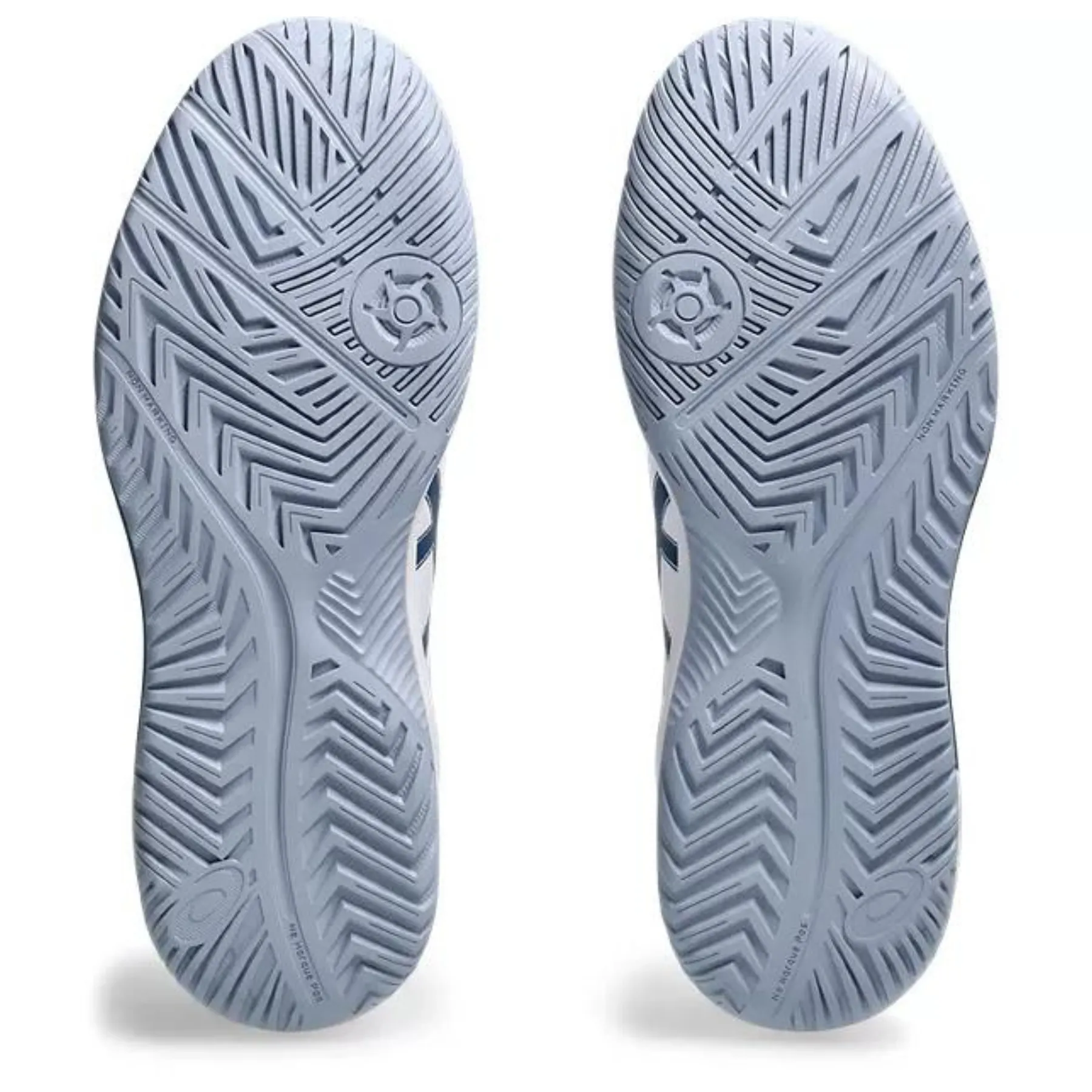 Asics Gel Dedicate 8 Mens Tennis Shoes - White/Mako Blue Breathable Material