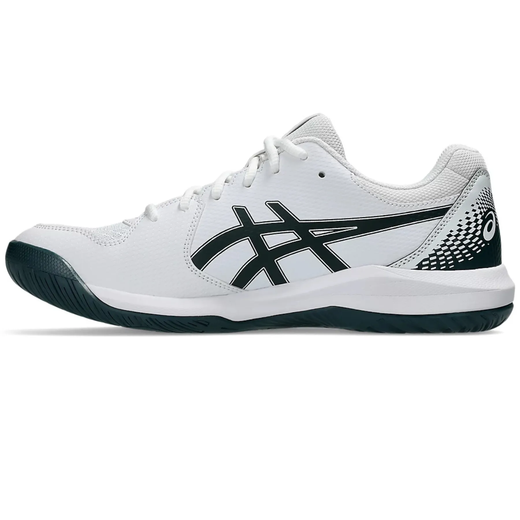 Asics Gel-Dedicate 8 Tennis Shoes ?C White/Saxon Green Foot Freedom Reinforced toe