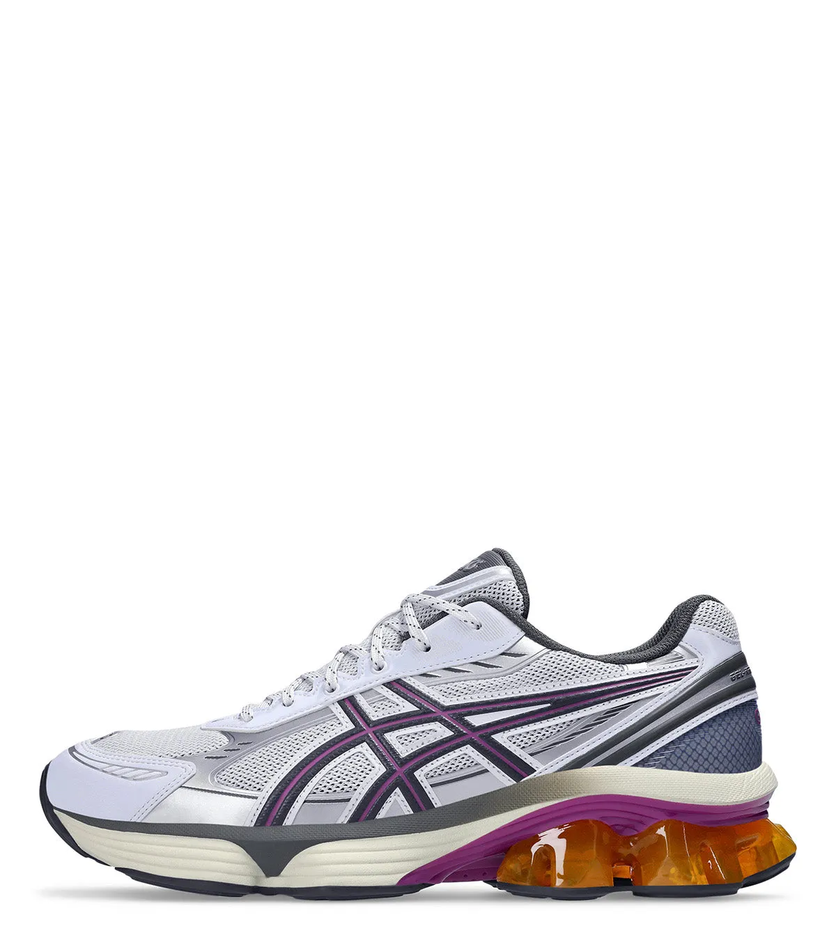 ASICS Gel-Kinetic Fluent White Truffle Grey Lightweight Cushioning