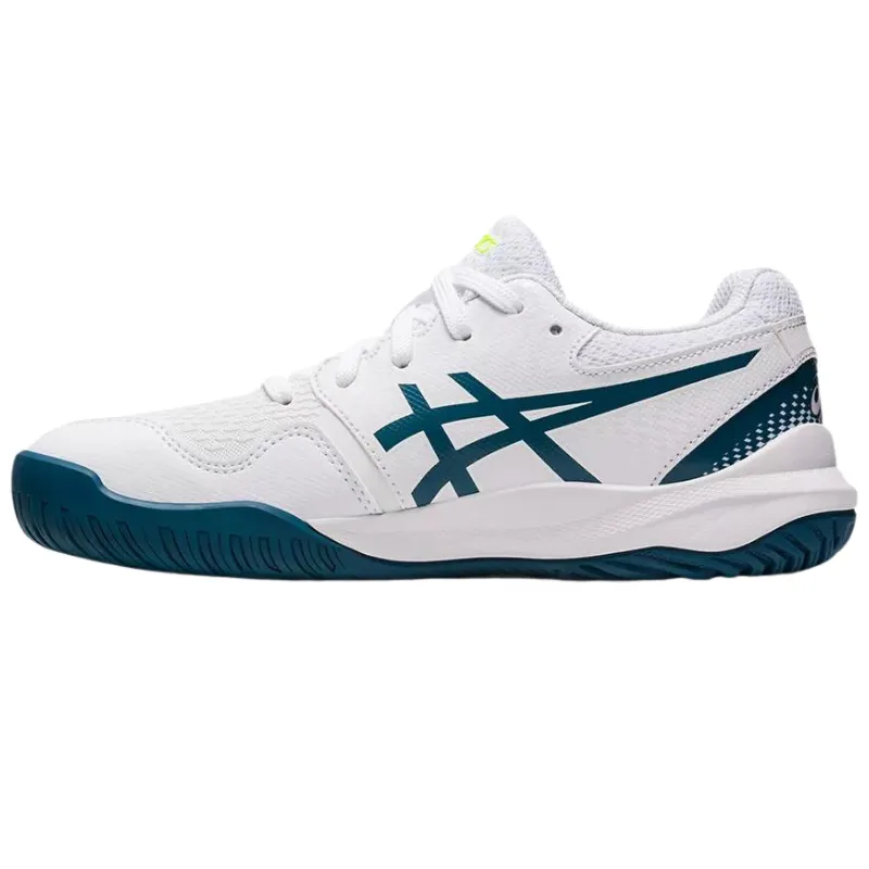Ventilated Panel Asics Gel Resolution 9 GS White / Restful Teal  Kids Tennis Shoes