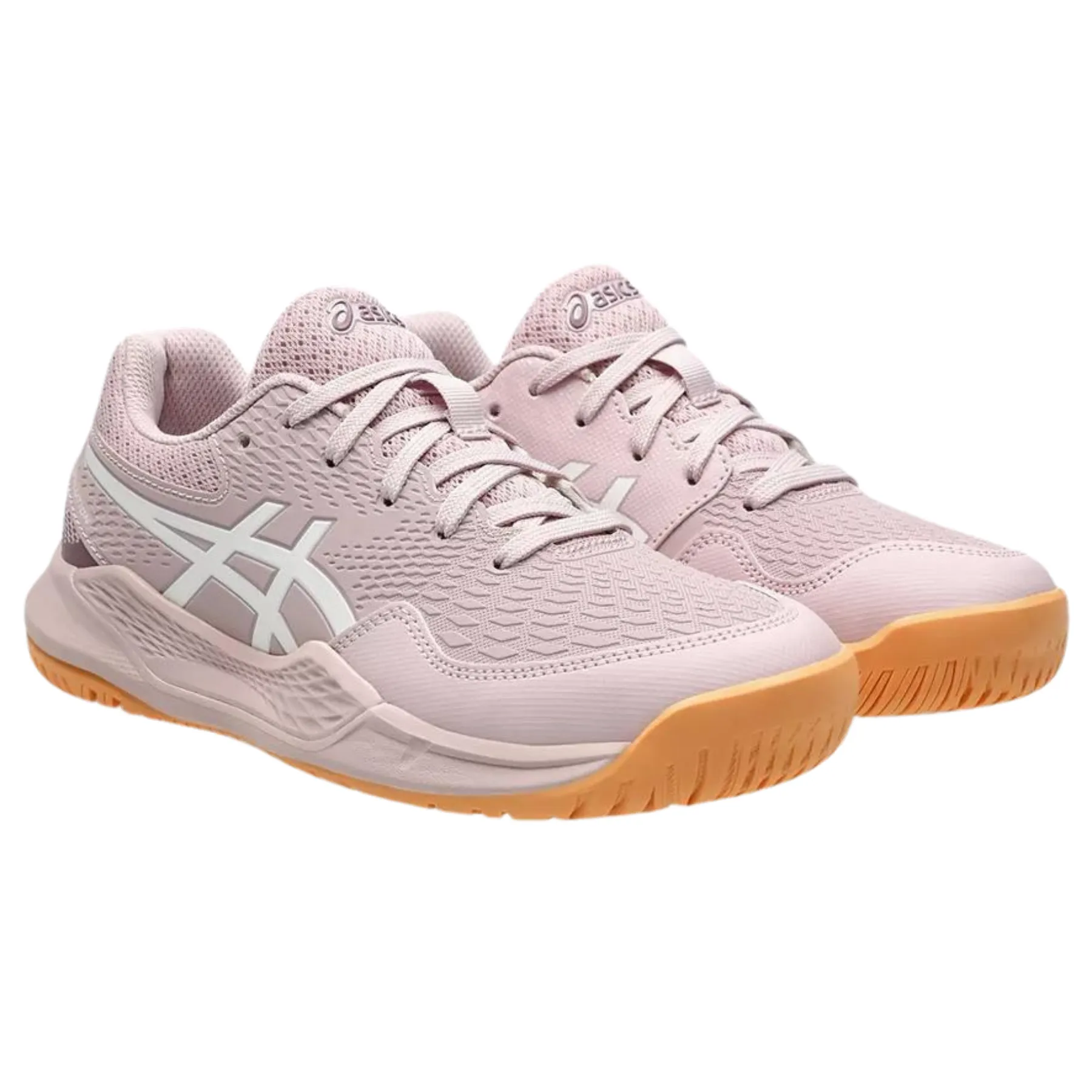 Asics Gel Resolution 9 Watershed Rose/White Clay Youth Tennis Shoes Durable