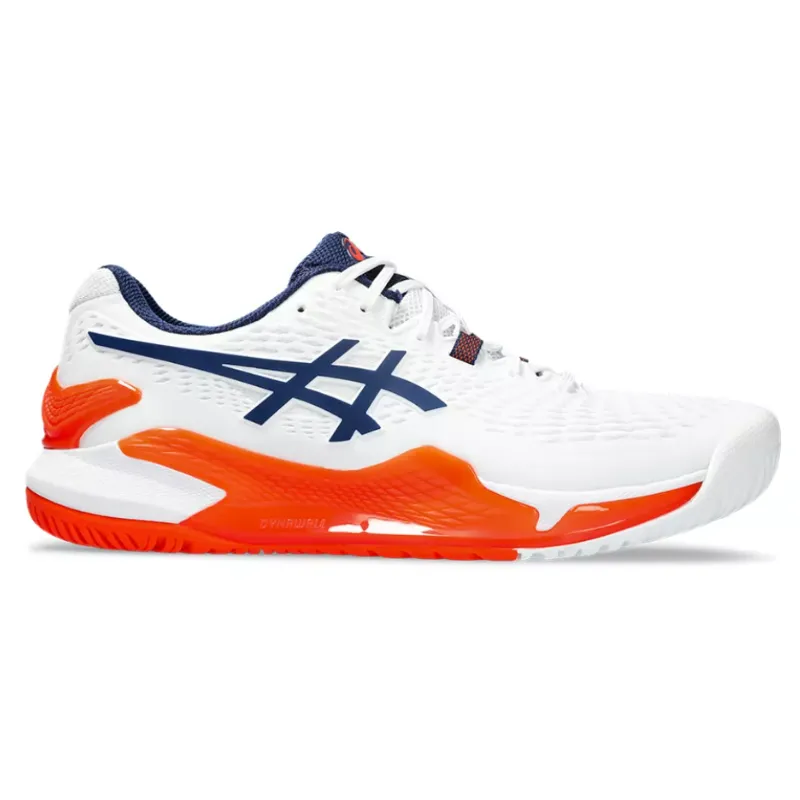 Asics Gel Resolution 9 White Blue Expance Men Tennis Shoes Pace Ready footbed comfort