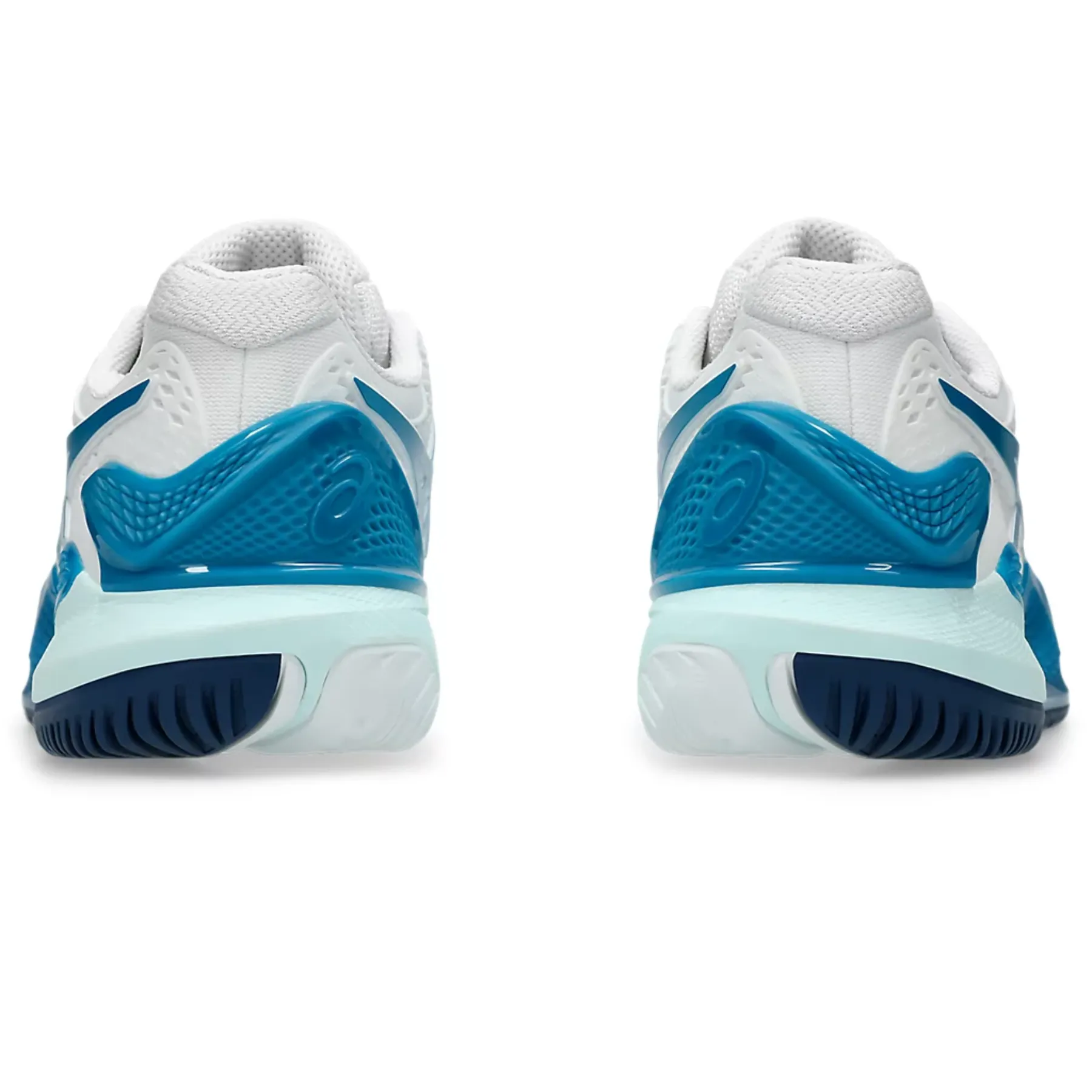 Comfortable Walk Durable Asics Gel-Resolution 9 Women Tennis Shoes - White/Teal Blue
