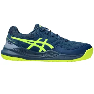 Asics Gel Resolution 9 Youth Tennis Shoes - Mako Blue/Safety Yellow Everyday Walkers Agility Drill