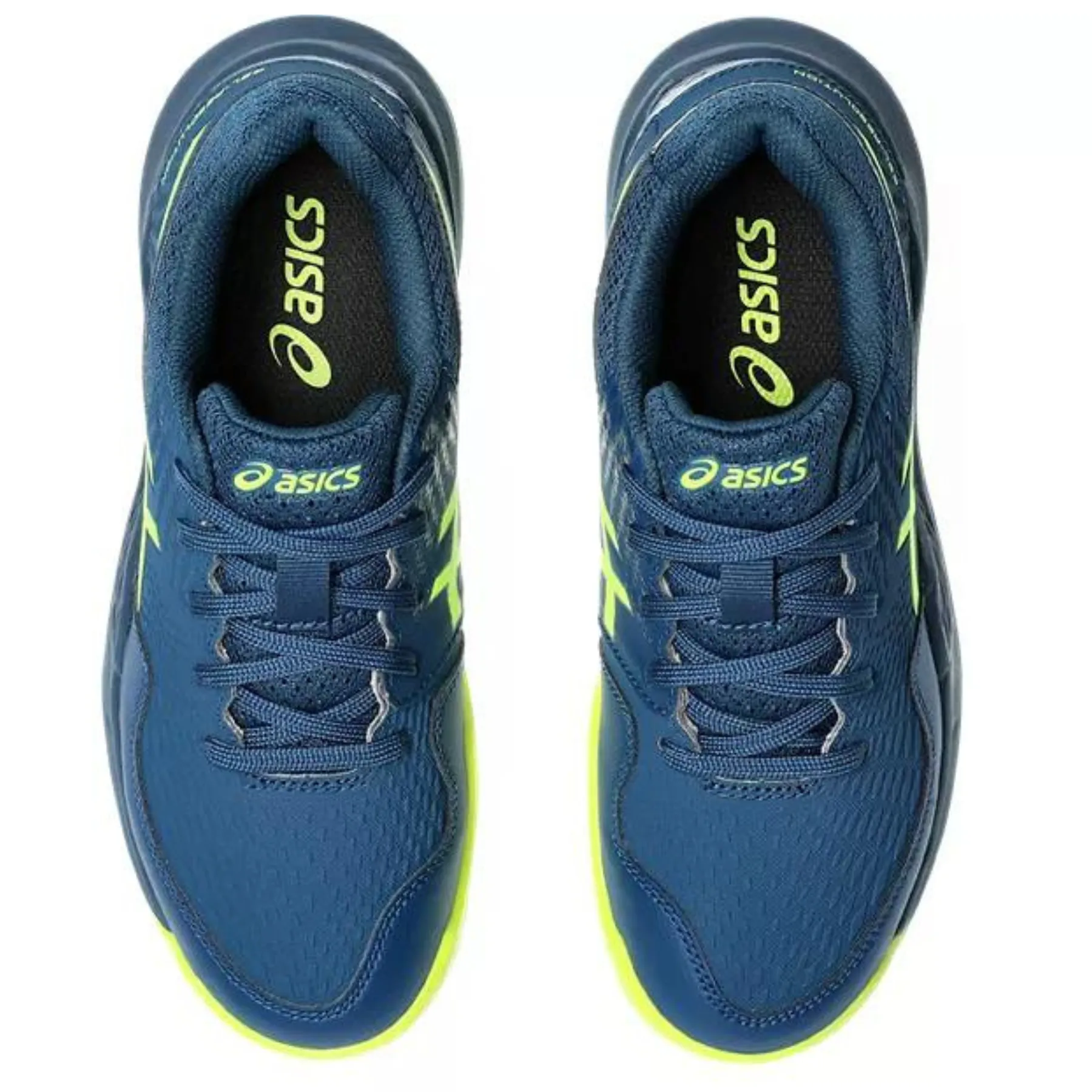 Asics Gel Resolution 9 Youth Tennis Shoes - Mako Blue/Safety Yellow Court