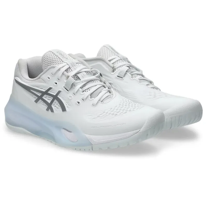 Shockproof Fast Motion Asics Gel Resolution Womens Tennis Shoes - White/Pure Silver