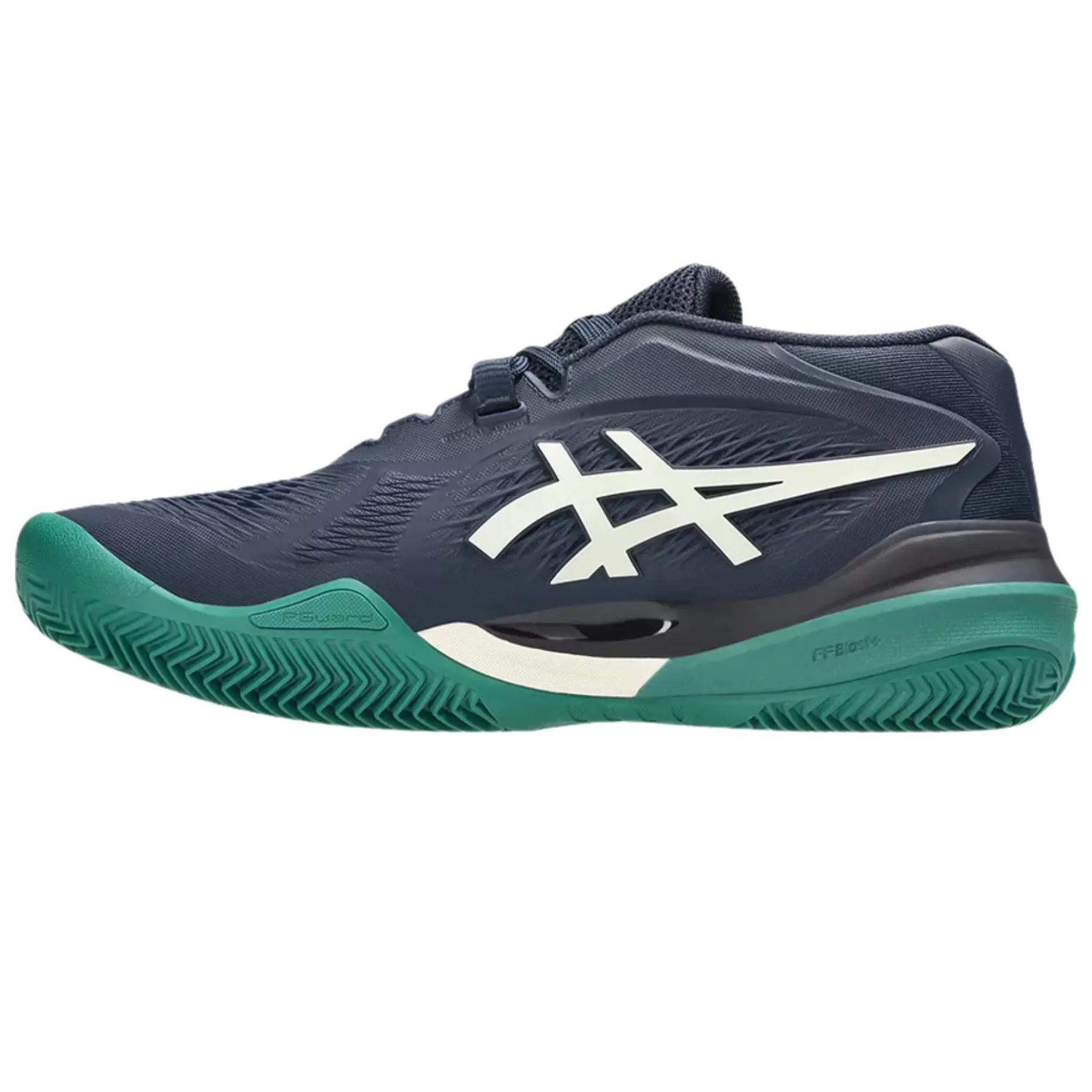 Cushioned Feel Anti Slip Asics Gel Resolution X Clay Herringbone Mens Tennis Shoes - Midnight/Cream