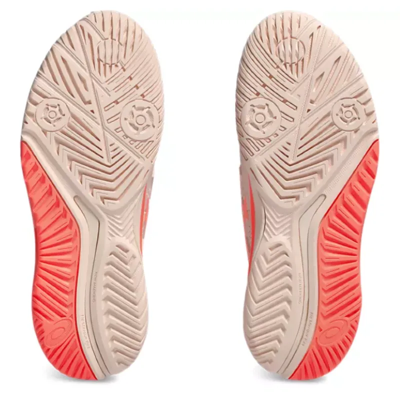 Running Style Form Fit Asics Resolution 9 Women Tennis Shoes - Pear Pink/Sun Coral