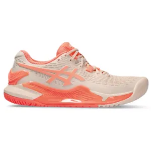 Asics Resolution 9 Women Tennis Shoes - Pear Pink/Sun Coral Running Everyday Walkers