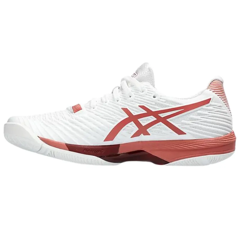 Asics Solution Speed FF 2 White/Light Garnet Womens Tennis Shoes Stretchable