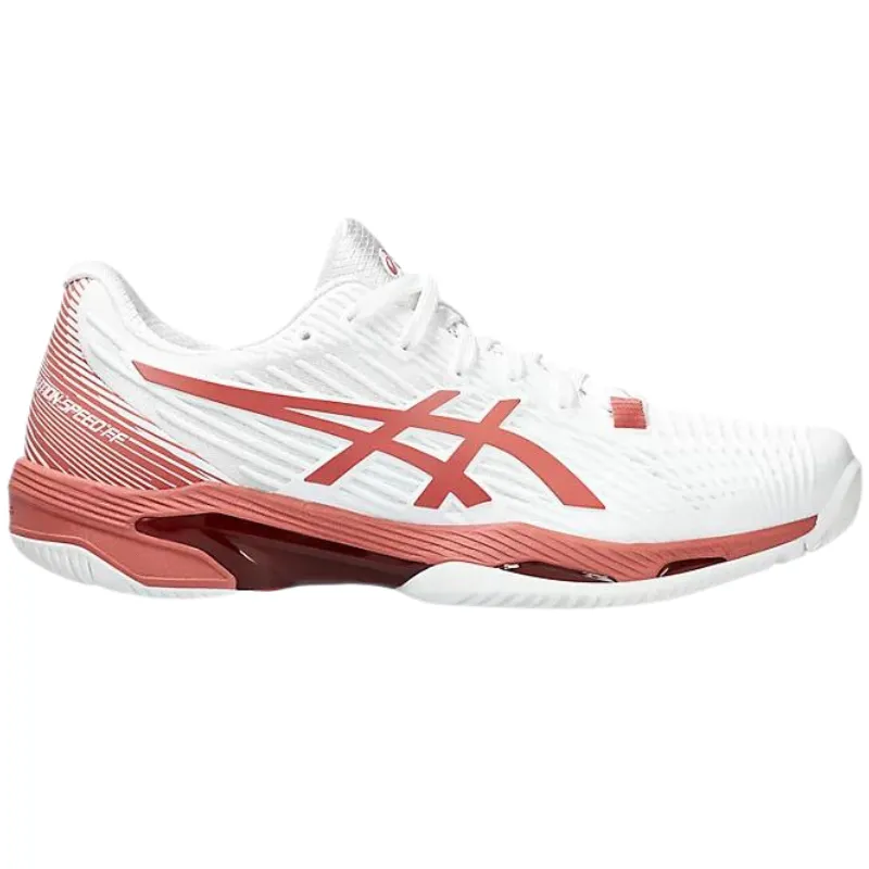 Asics Solution Speed FF 2 White/Light Garnet Womens Tennis Shoes Indoor