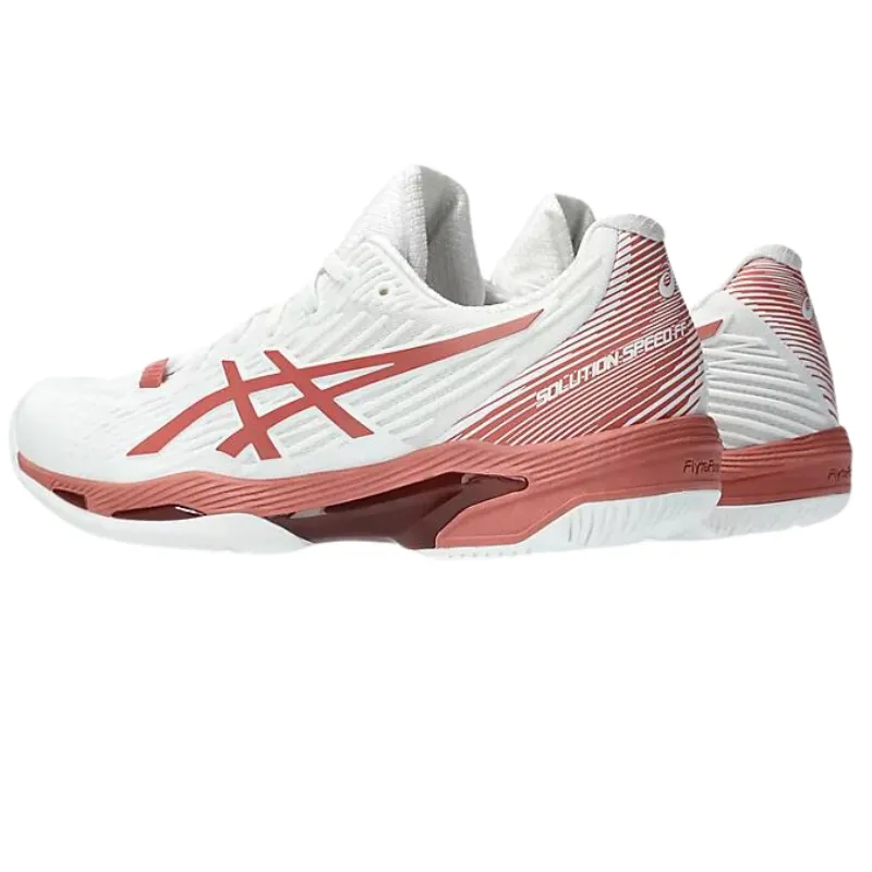 Outdoor Fitness casual users Asics Solution Speed FF 2 White/Light Garnet Womens Tennis Shoes