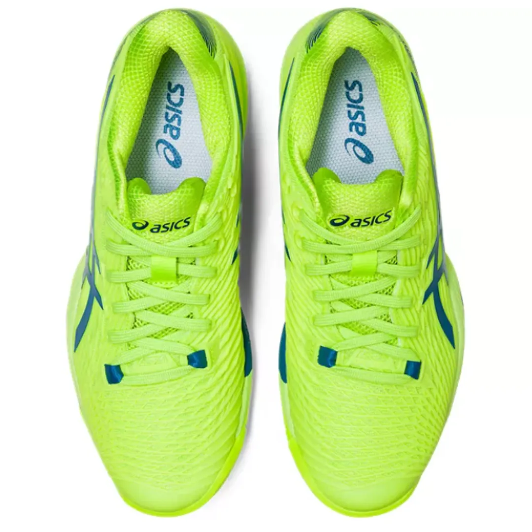 Asics Solution Speed FF 2 Women Tennis Shoes - Hazard Green/Reborn Blue Outdoor Gear Breathable Material