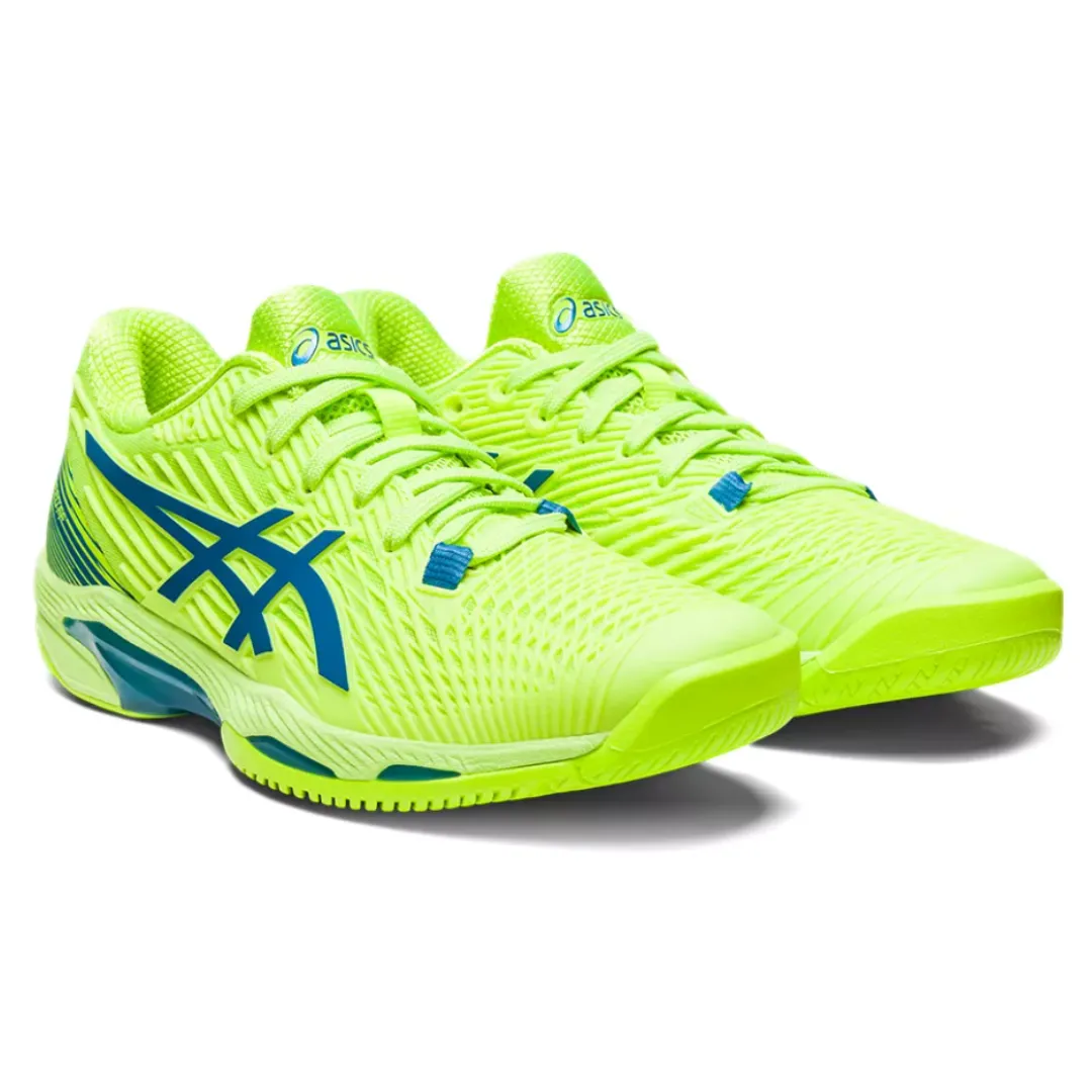 Asics Solution Speed FF 2 Women Tennis Shoes - Hazard Green/Reborn Blue Workout Support