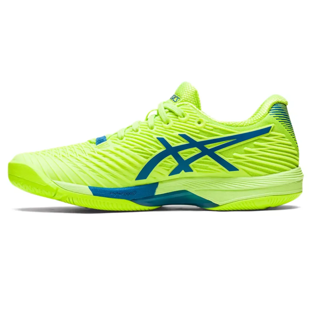 Asics Solution Speed FF 2 Women Tennis Shoes - Hazard Green/Reborn Blue Padded Tongue Daily Commute