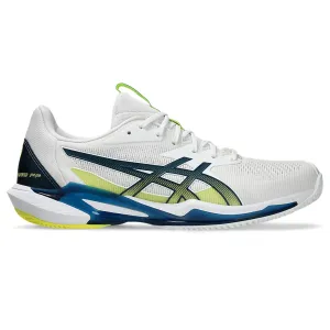 Asics Solution Speed FF 3 Clay Mens Tennis Shoes - White/Mako Blue Workout Ready Unisex Fit