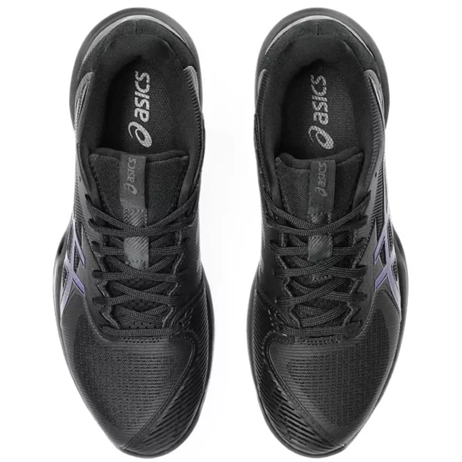 All terrain Asics Solution Speed FF 3 Clay Night Energy Herringbone Womens Tennis Shoes - Black/Prism Blue