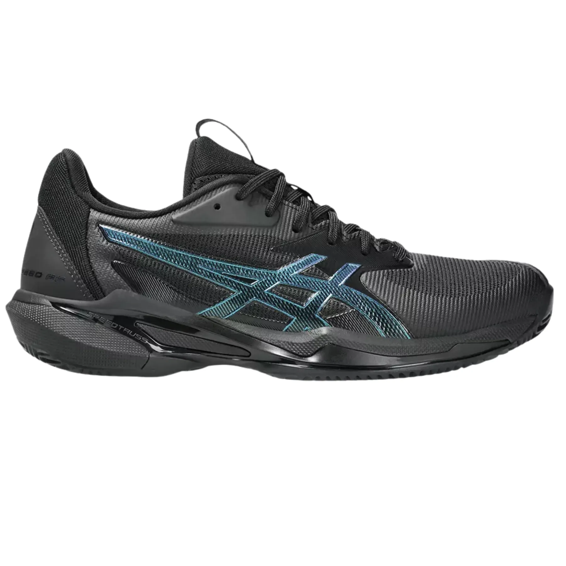 Asics Solution Speed FF 3 Clay Night Energy Herringbone Womens Tennis Shoes - Black/Prism Blue Casual Comfort