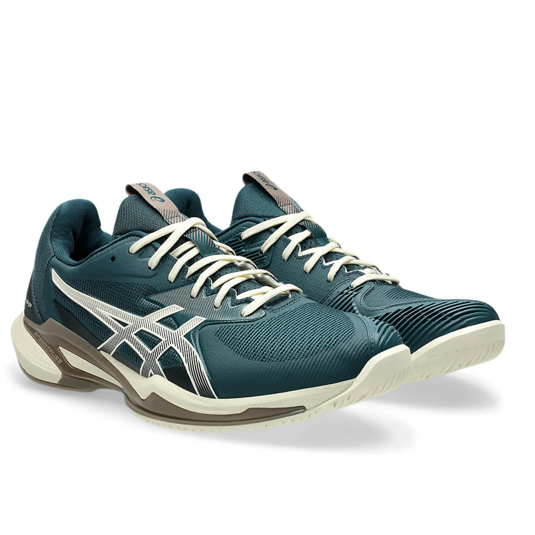 Asics Solution Speed FF 3 Men Tennis Shoes - Saxon Green/Birch Gym workout Slip On