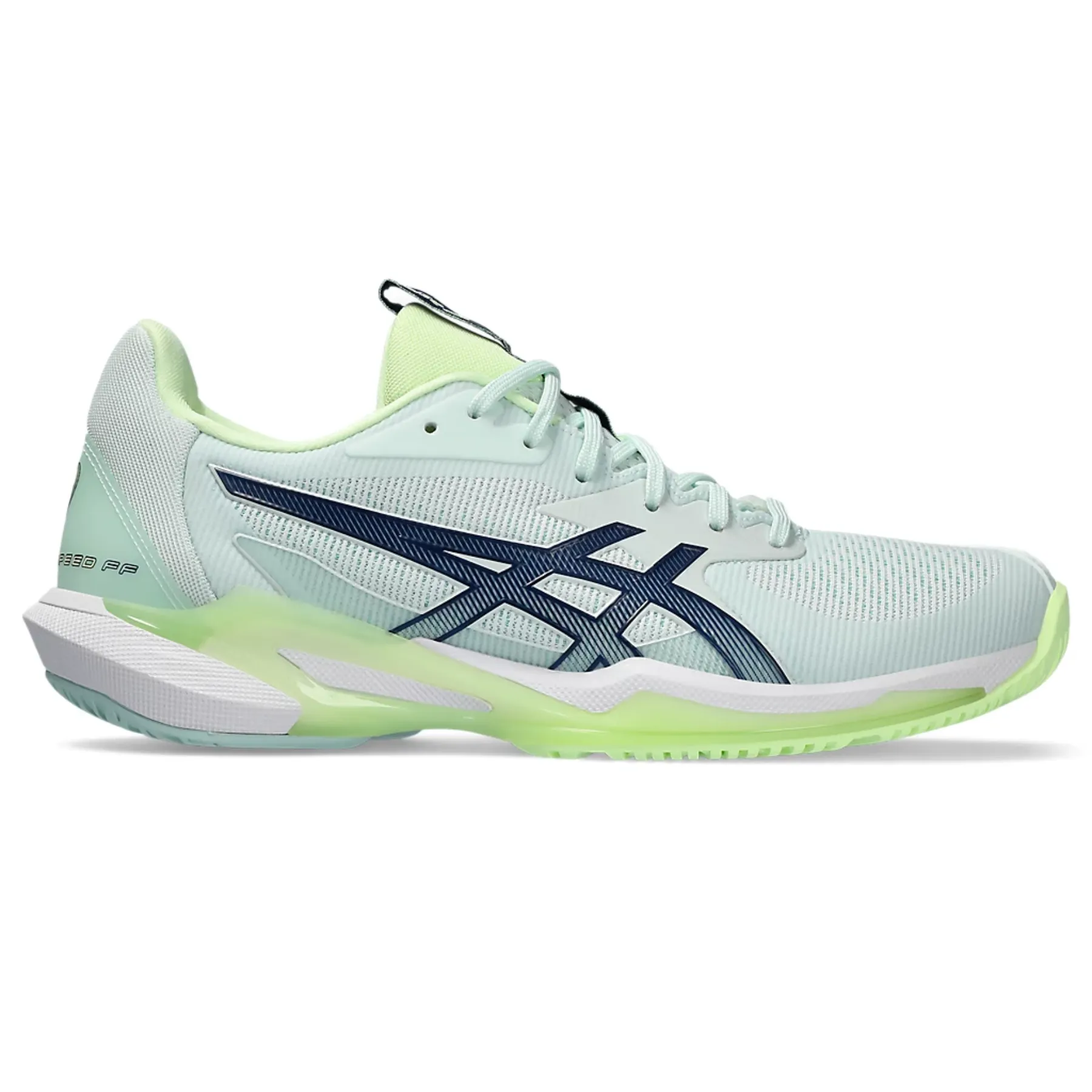 Durable Construction Impact Control Asics Solution Speed  FF 3 Women Tennis Shoes - Pale Mint/Blue Expanse