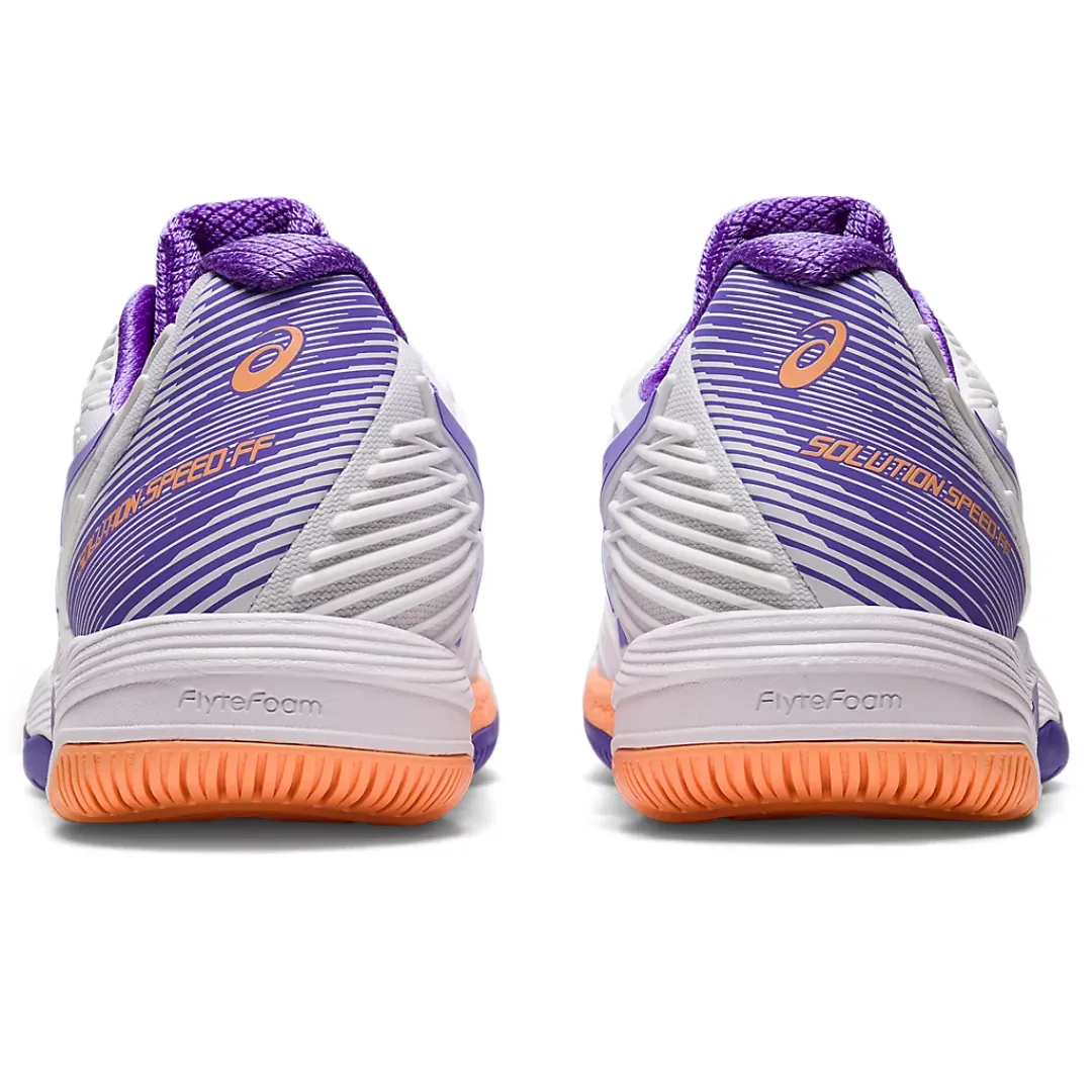 Dynamic Sole Asics Women Solution Speed FF 2 Tennis Shoes - White/Amethyst
