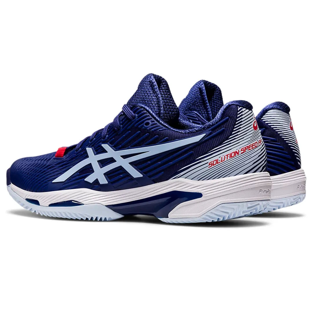 Asics Womens Solution Speed FF2 Clay Tennis Shoes - Dive Blue/Soft Sky Adaptive Fit