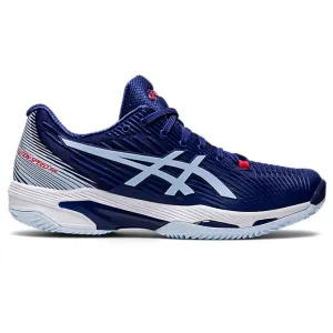 Asics Womens Solution Speed FF2 Clay Tennis Shoes - Dive Blue/Soft Sky Eva Midsole Stability Support