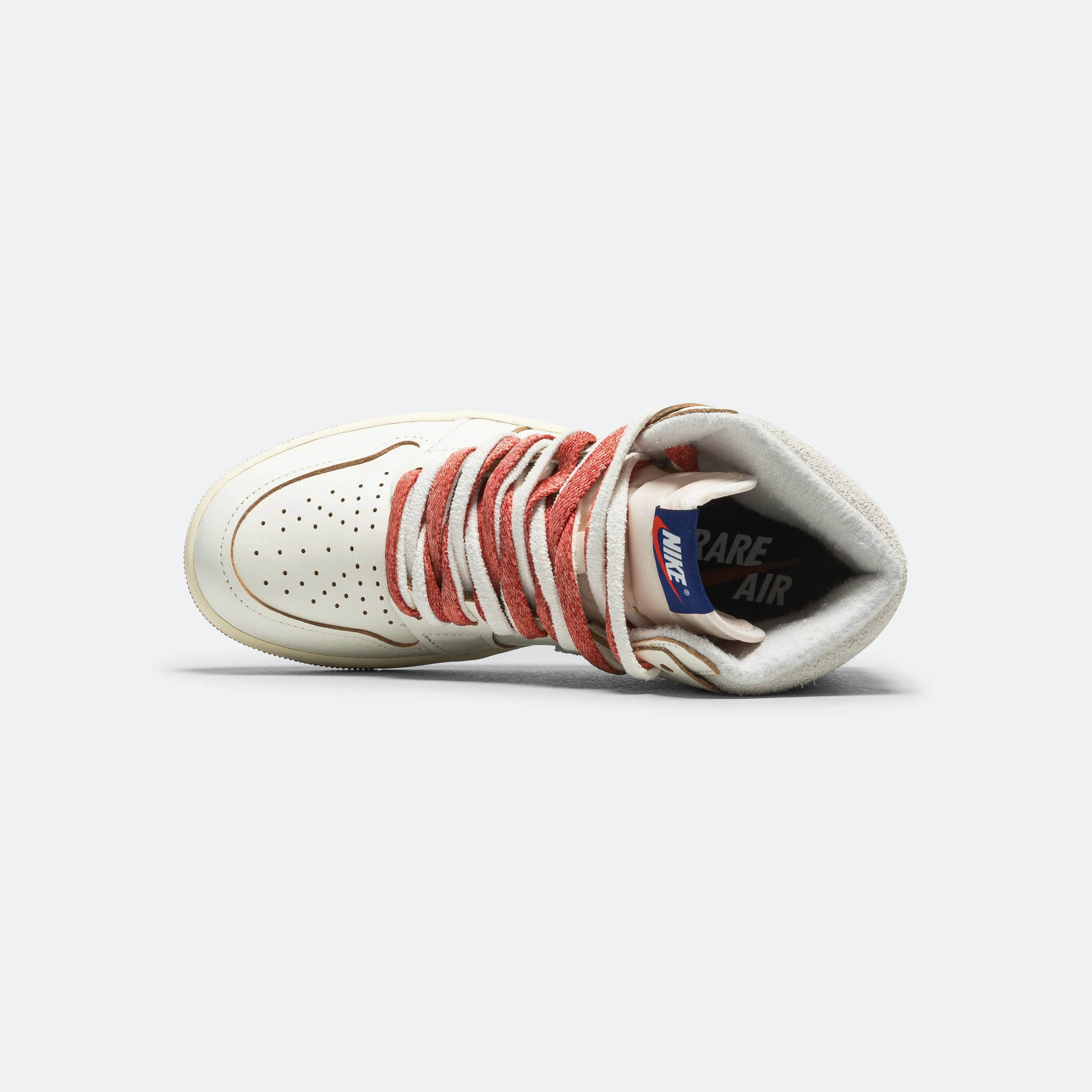 Womens Air Jordan 1 High OG - Sail/Cinnabar-Light Bone Motion Flow Treaded Sole