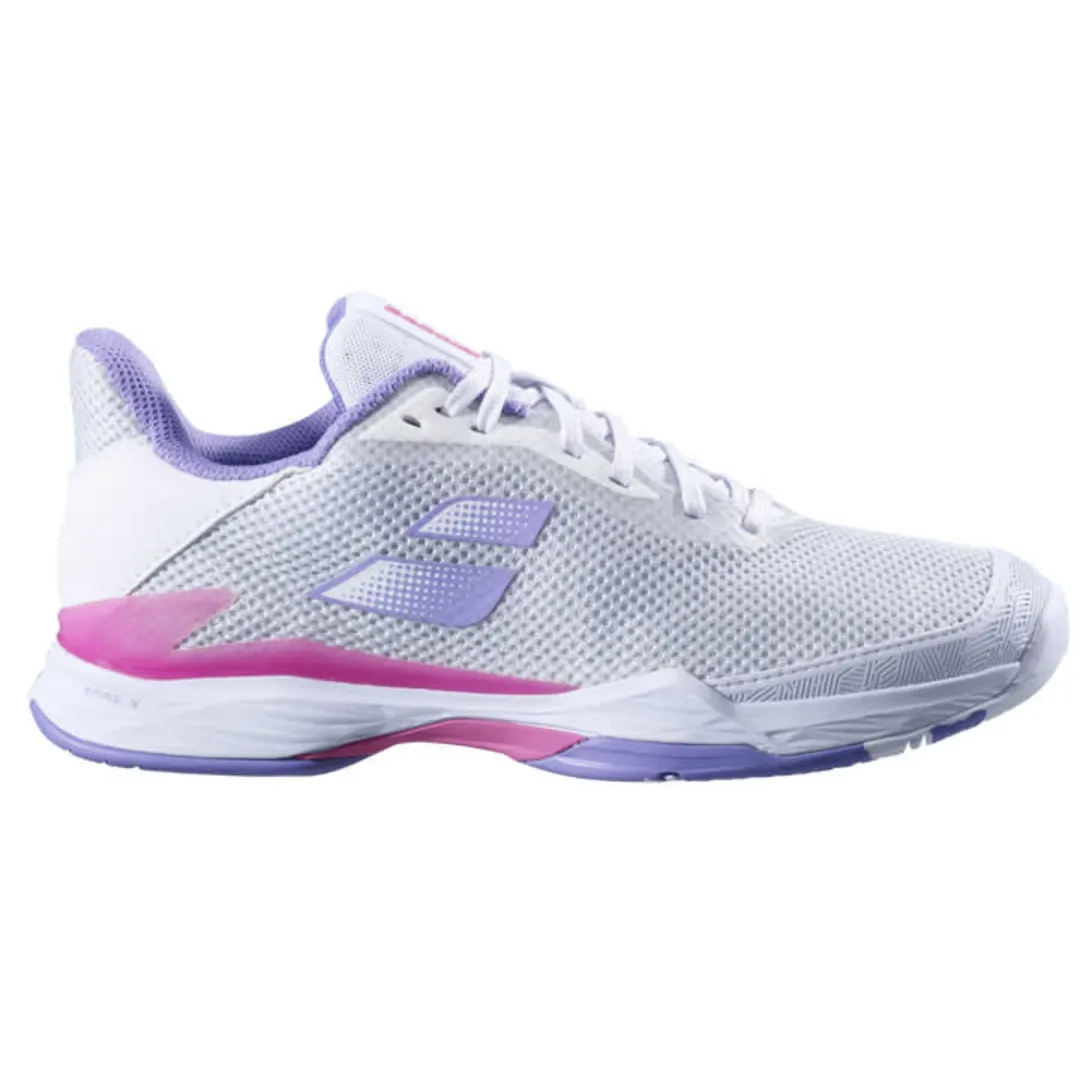 Babolat Jet Tere All Court Women Tennis Shoes - White/Lavender Breathable Design