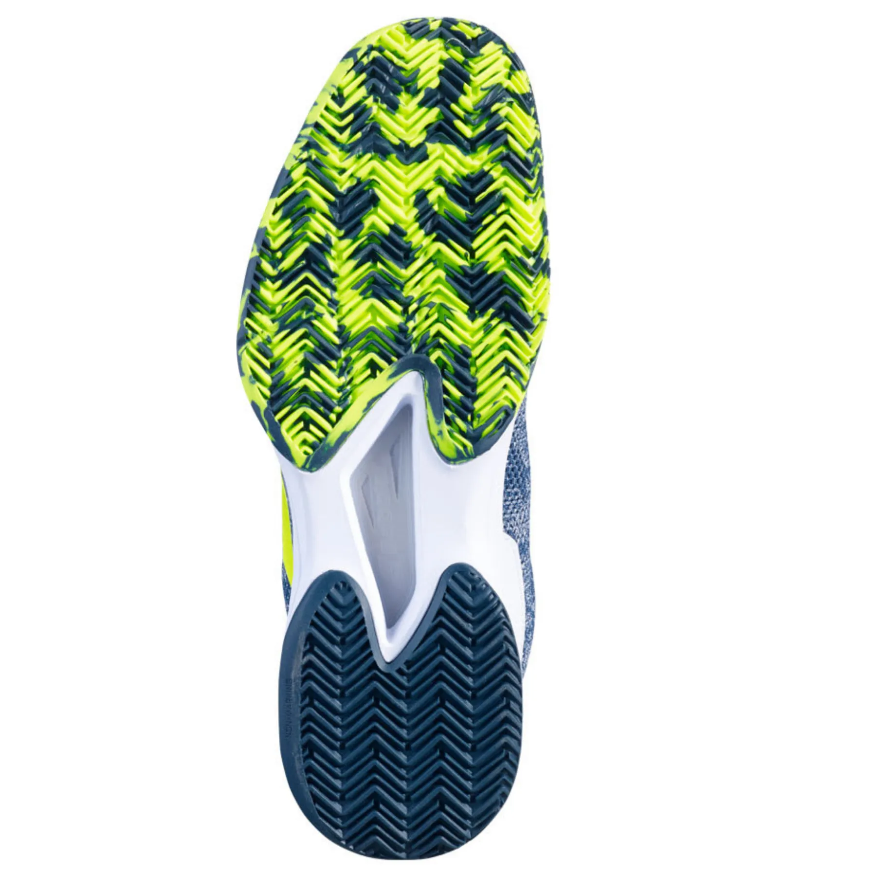 Durable outsole Babolat Jet Tere Clay Men's Tennis Shoes -  White/Dark Blue