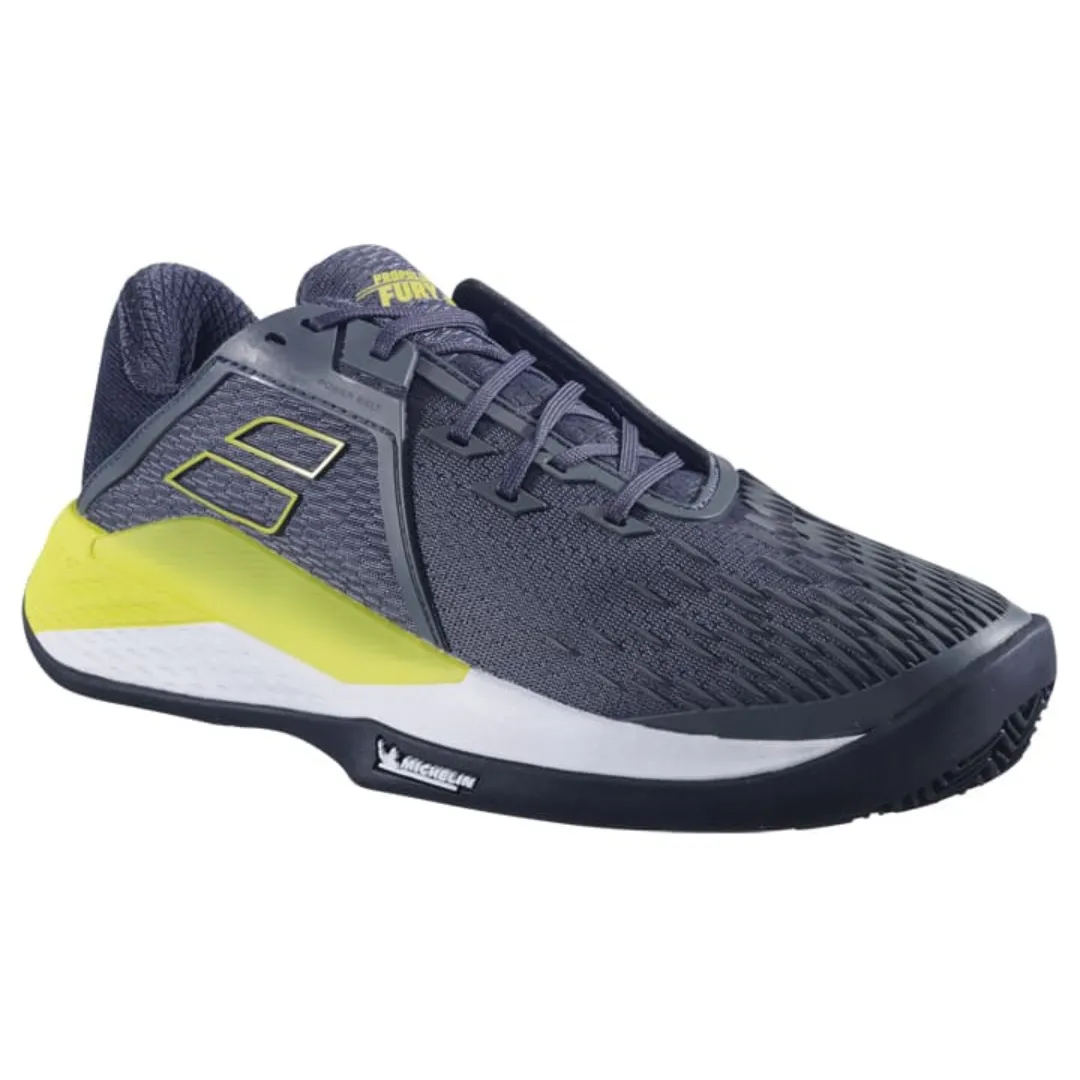 Comfort Motion All Day Babolat Propulse Fury 3 Clay Men Tennis Shoes - Grey/Aero