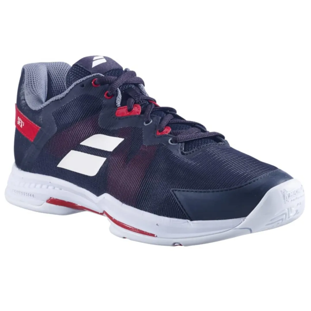 Babolat SFX All Court Men Tennis Shoes - Black/Poppy Red Cushioned Feel Indoor
