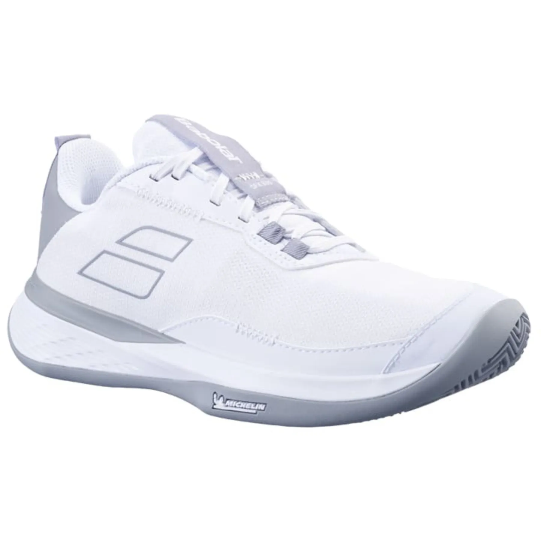 Babolat Sfx Evo Clay Women Tennis Shoes - White/Lunar Grey Abrasion resistant