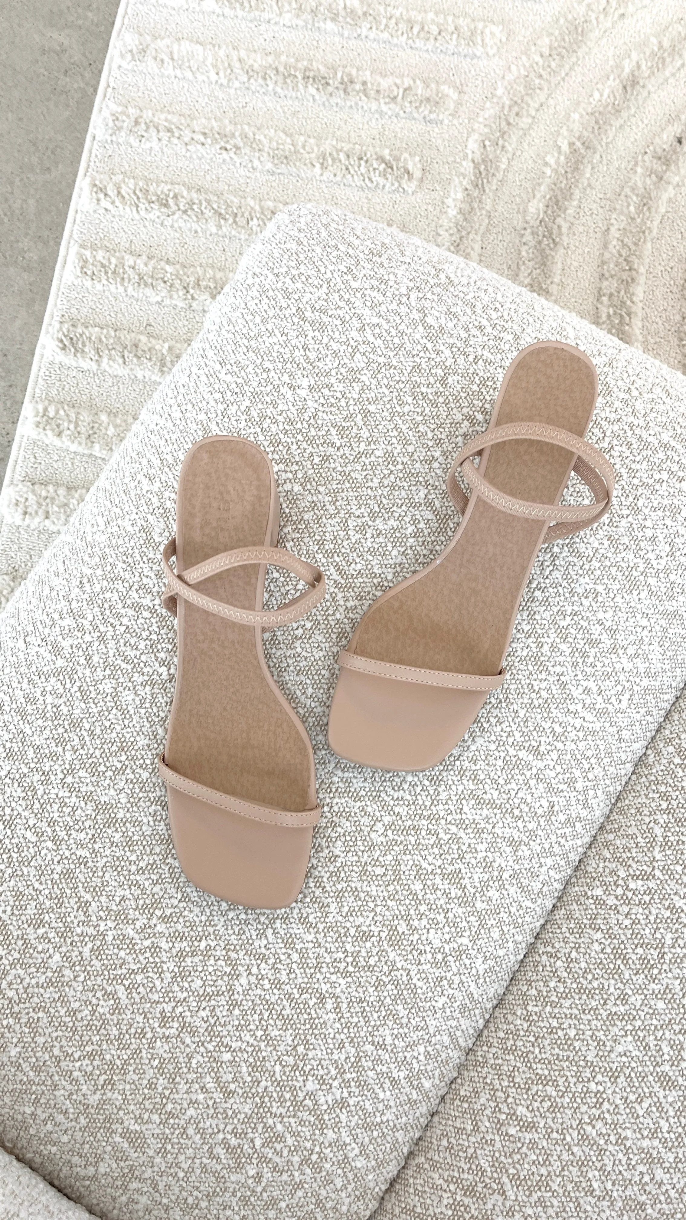 Balton Mule Heels - Nude Evening Booties Effortless Chic